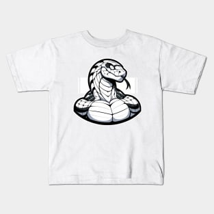 Anthro Scalie Snake Portrait Art Kids T-Shirt